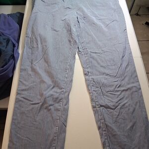 Talbots Blue and White Striped Trousers Size 16
